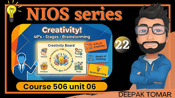 NIOS 506 Unit 06 | Developing Creativity in Children | 4 Ps, Stages | DSSSB PRT