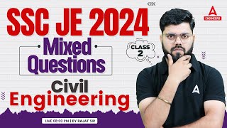 SSC JE 2024 | SSC JE Civil Engineering Mixed Questions #2 | By Rajat Sir