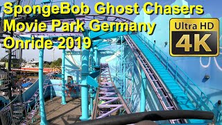 SpongeBob Ghost Chasers Roller Coaster (Onride/POV/4K) Movie Park Germany 2019 Wilde Maus Mad Manor