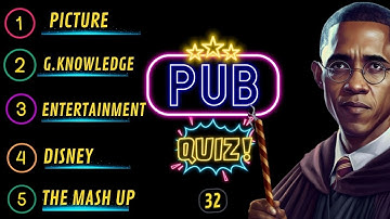 Virtual Pub Quiz Showdown: Test Your Knowledge! Pub Quiz 6 Rounds. No 32