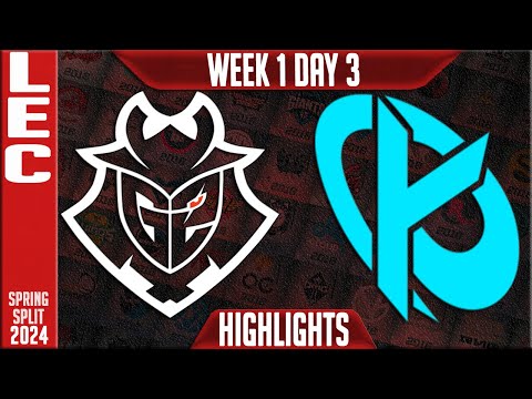 G2 vs KC Highlights | LEC Spring 2024 W1D3 | G2 Esports vs Karmine Corp