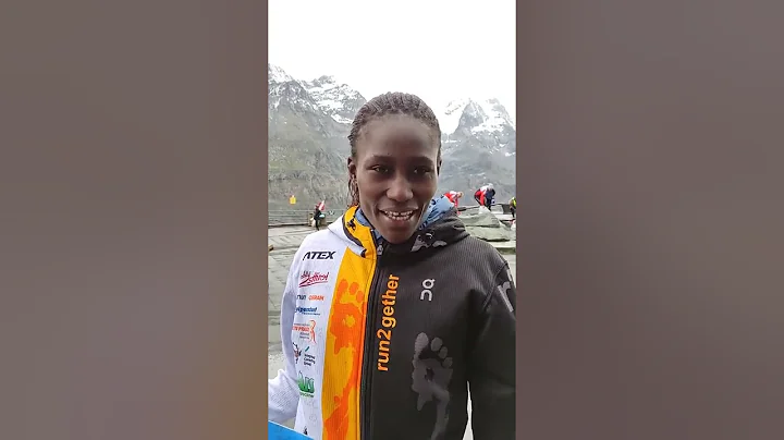 Joyce Njeru after winning the Grossglockner Berglauf - Valsir Mountain Running World Cup round 4