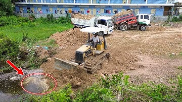 Impressive Activity New Project! Amazing Bulldozer Mitsubishi SD2H Pushing Soil and Clearing Forest