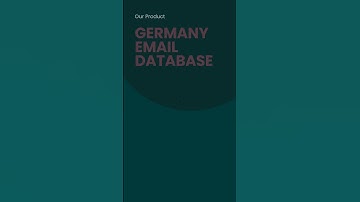 Germany Email Database | Bulk Email Data