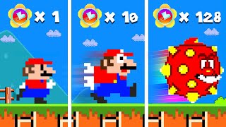 Mario Wonder but every Badge Marathon makes Mario SPEEDRUN... | Game Animation