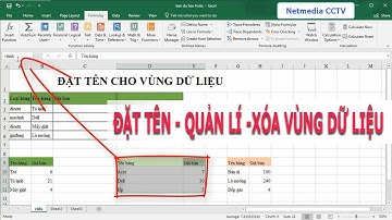 Đặt tên và quản lí vùng dữ liệu trên excel
