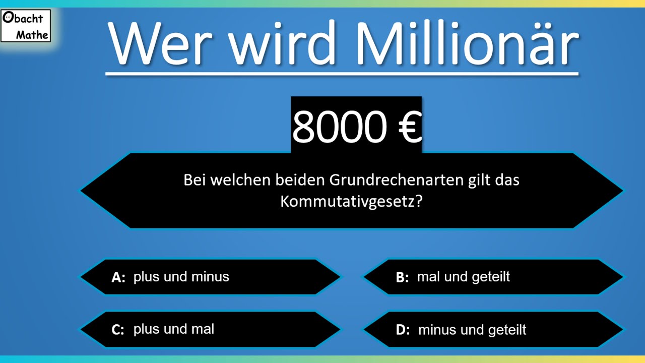 Wer Wird Millionär Fragen Und Antworten Zum Ausdrucken Wer wird Millionär: 8000€-Frage | Schaffst du diese Aufgabe? 👀 Mathe