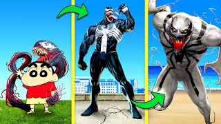 SHINCHAN Became VENOM To SAVE AVENGERS From EVIL VENOM in GTA 5 (GTA 5 MODS)  - THELOUDDUDE