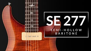 Video-Miniaturansicht von „SE 277 Semi-Hollow Baritone w/ Soapbar Pickups | PRS Guitars Demo“