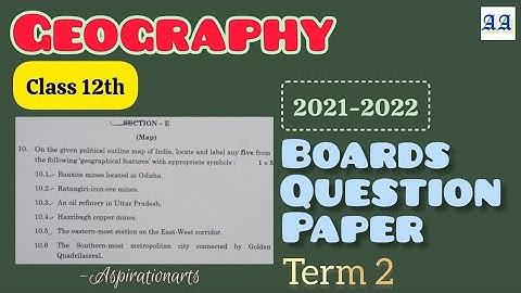 Geography Board Question Paper | Class 12 #aspirationarts #geography #class12