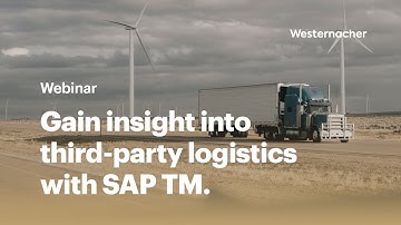 Gain insight into third-party logistics with SAP TM.