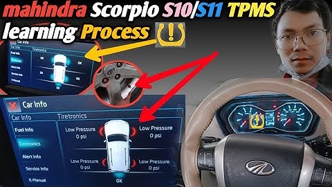 How to TPMS Learning and Tiretronics programing mahindra Scorpio S10/S11| महिन्द्र स्कर्पियो