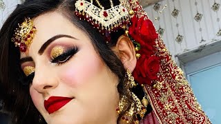 barat makeup look full tutorial by Anayasalon4 faiza azhar