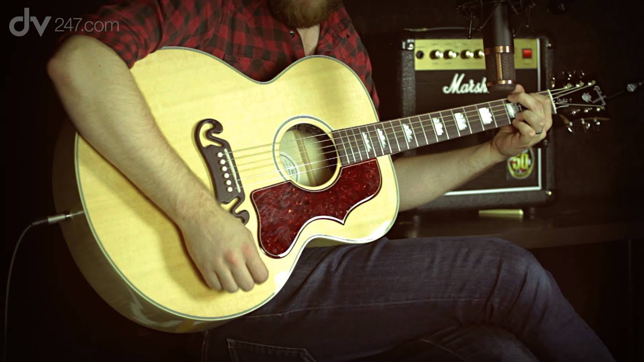 Gibson J200 Studio Acoustic Guitar Demo YouTube