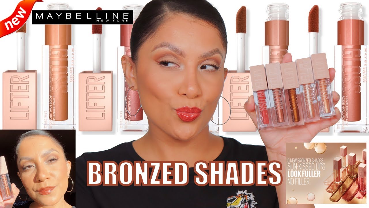 *NEW YouTube NATURAL + LIFTER MAYBELLINE LIP SWATCHES GLOSS MagdalineJanet LIGHTING BRONZED* SHADES - |