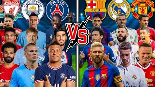 2024 Liverpool Man City PSG 🆚 2014 Barcelona Real Madrid Man United 🔥😱 (Ronaldo, Messi)