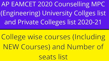 AP EAMCET MPC Counselling 2020 | AP EAMCET 2020 MPC Counselling | EAMCET MPC Counselling 2020