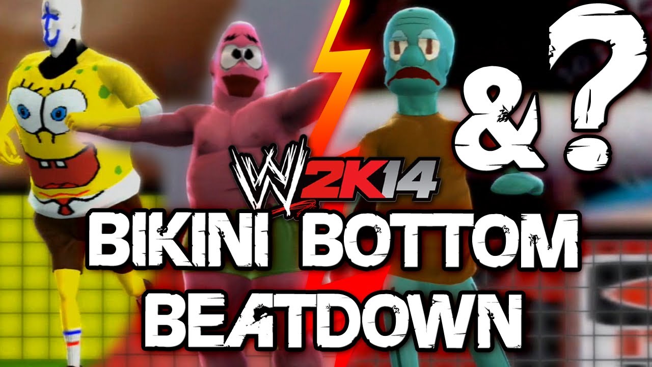 WWE 2K14: SpongeBob & Patrick vs Squidward & Mystery Partner!!