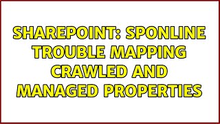 Sharepoint: SPOnline trouble mapping crawled and managed properties