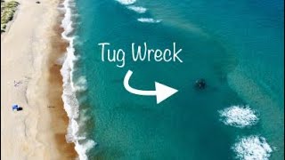 Diving 'Tug Wreck' Kitty Hawk, OBX, NC