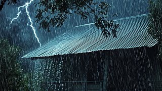 Rain & Thunder Bedtime Sounds | Deep Sleep with Heavy Rain on Tin Roof