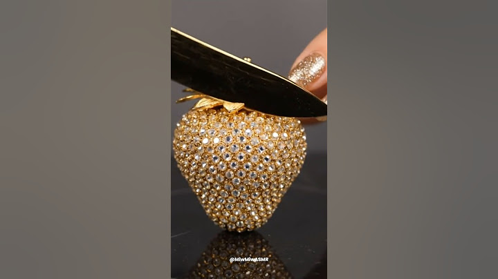 ASMR Cutting  Glass Gold Strawberry | Satisfying Sounds for Deep Relaxation #asmr #satisfying #aiart