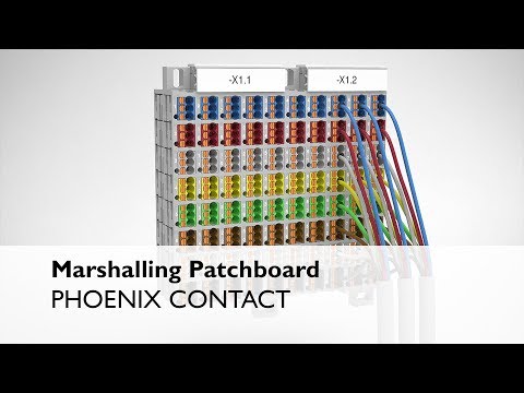 Marshalling patchboard with push-in connection