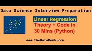 Linear regression in 30 minutes Python | Part 1 | Machine Learning in Python | The Data Monk