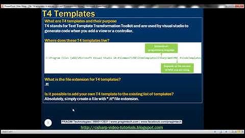 Part 54   T4 templates in asp net mvc