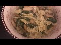 Pasta, Spinach, Parm, and Mushroom Yum Foodie Friday