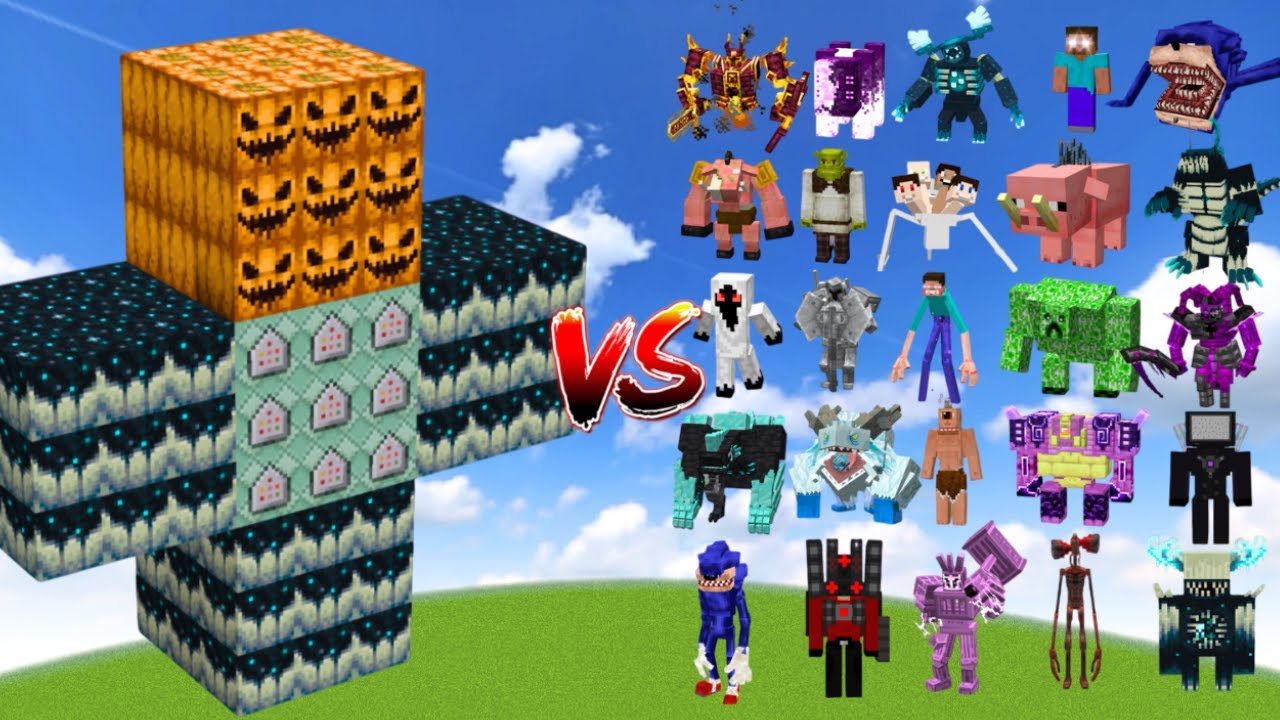 ALPHA MUTANT WARDEN VS All Minecraft Bosses, Skibidi Toilet, Herobrine, Wither Storm