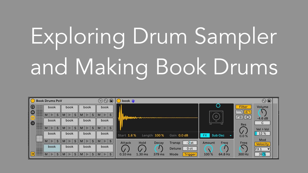 Exploring the new drum sampler device - YouTube