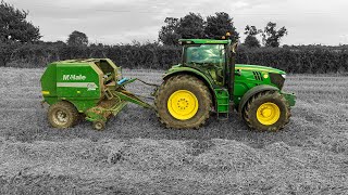John Deere 6170R | McHale F550 | Baling Wheat Straw | Farming Northern Ireland