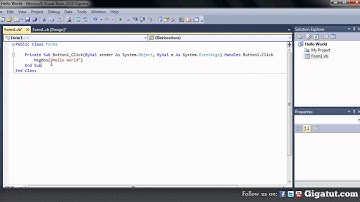 [VB.NET] Visual Basic - Hello World Tutorial