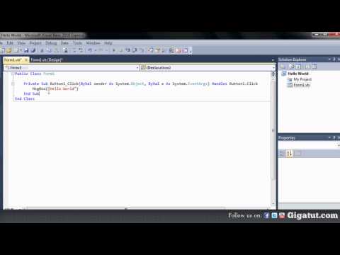 VB.NET Visual Basic Hello World Tutorial