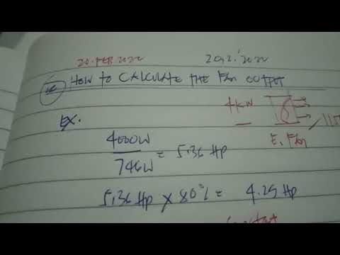 How to calculate the fan output