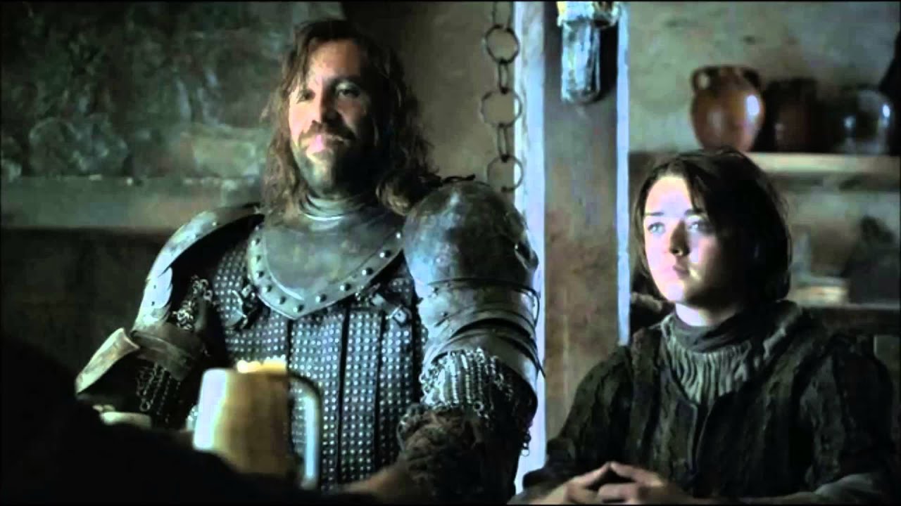 Arya and the Hound in the tavren - YouTube.