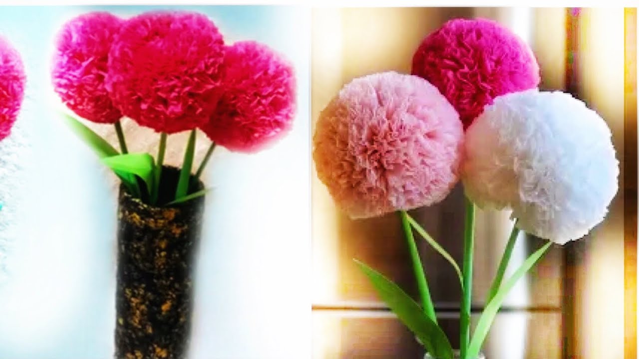 Tissue Paper Flowers/ round tissue paper flowers YouTube