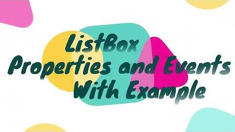 ListBox properties and events | Lesson - 57 | C# in Hindi