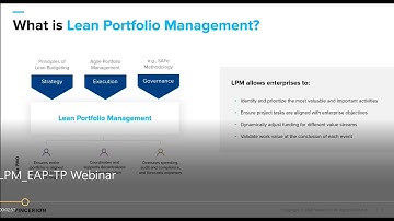 Webinar on Lean Portfolio Management (LPM) & Enterprise Agile Planning using Apptio