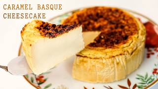 🍮 Caramel Basque Cheesecake Recipe | Creamy Toffee-Like Center screenshot 2