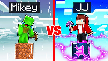 Mikey Block vs JJ Immortal Block Survival Battle in Minecraft (Maizen)