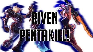 LoL // Riven Pentakill! (Ranked, 1v5 Quadrakill ending up with Penta)