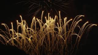 SLOW MOTION: Golden fireworks shooting up | Video Effects