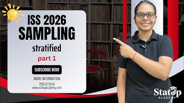 Stratified l Sampling l Part 1 l Statistics Paper 3 l ISS 2026
