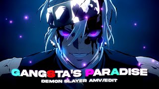 「Gangsta's Paradise 😈🖤」- Tengen Uzui vs Gyutaro (Upper Moon 6) | Demon Slayer [EDIT/AMV]