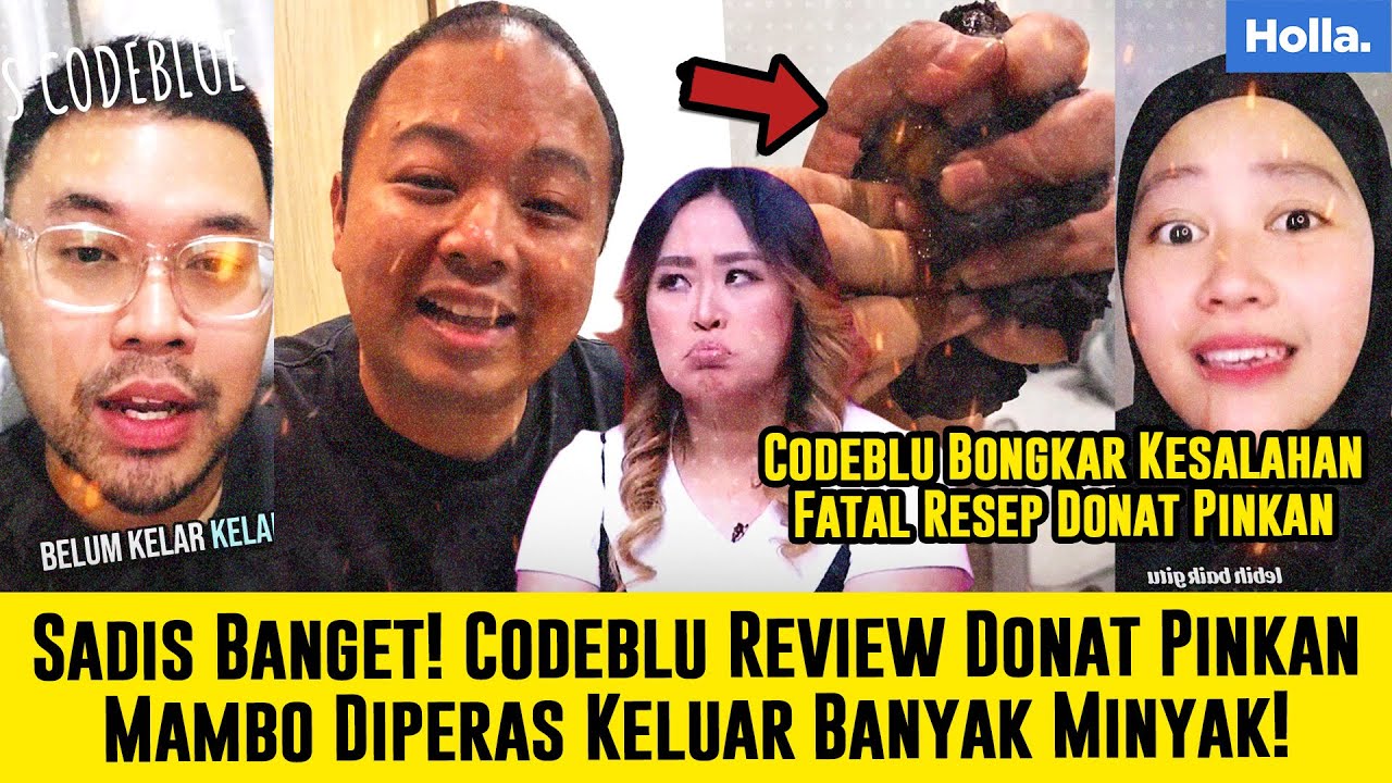 SADIS BANGET! CODEBLU REVIEW DONAT PINKAN MAMBO DIPERAS SAMPE KELUAR BANYAK MINYAK