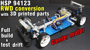 HSP Flying Fish 94123 RWD conversion(stage-1, center servo &motor)