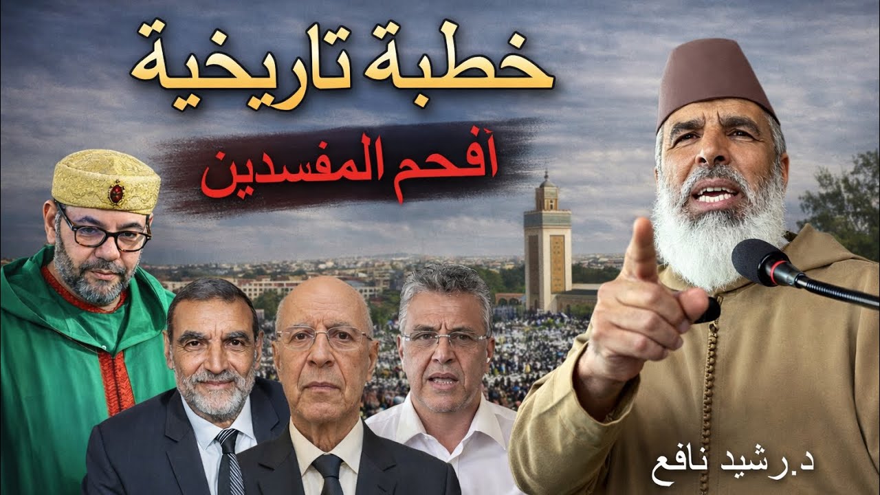 خطبة لشيخ  المغربي الشجاع رشيد نافع يفحم المفسدين 🔥🇲🇦