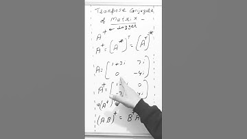 Transpose conjugate of  Matrix, Mathematical physics #universityphysics